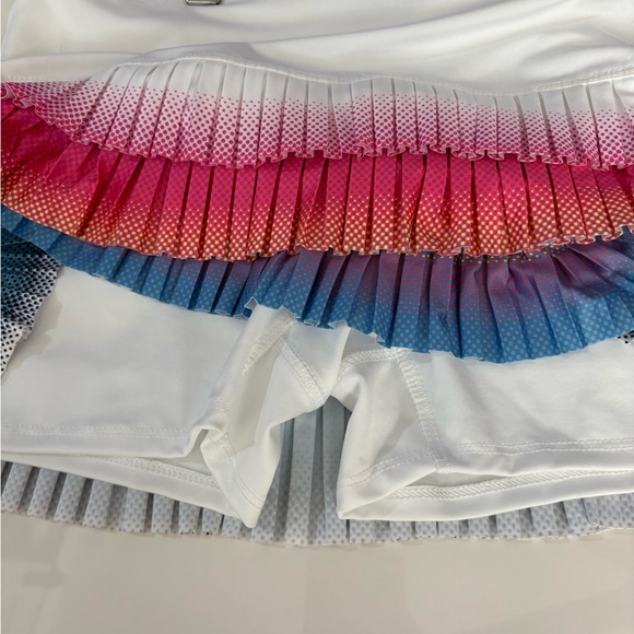 Lucky in Love Multi-Colored Pleated Tennis Skort - Picture 4 of 6
